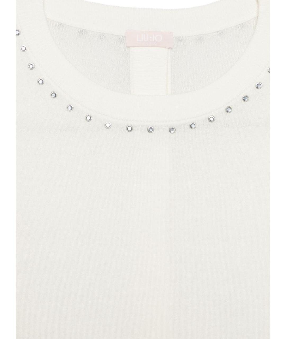 LIU JO Белый шерстяной джемпер / свитер, фото 3