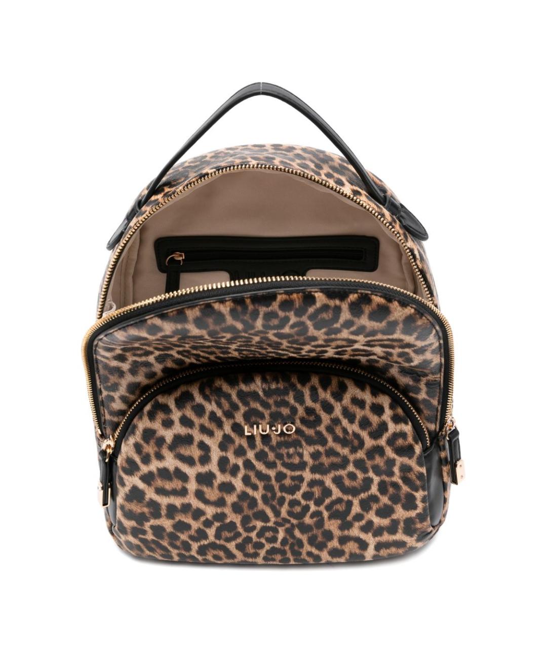 LIU JO Коричневый рюкзак из искусственной кожи, фото 4