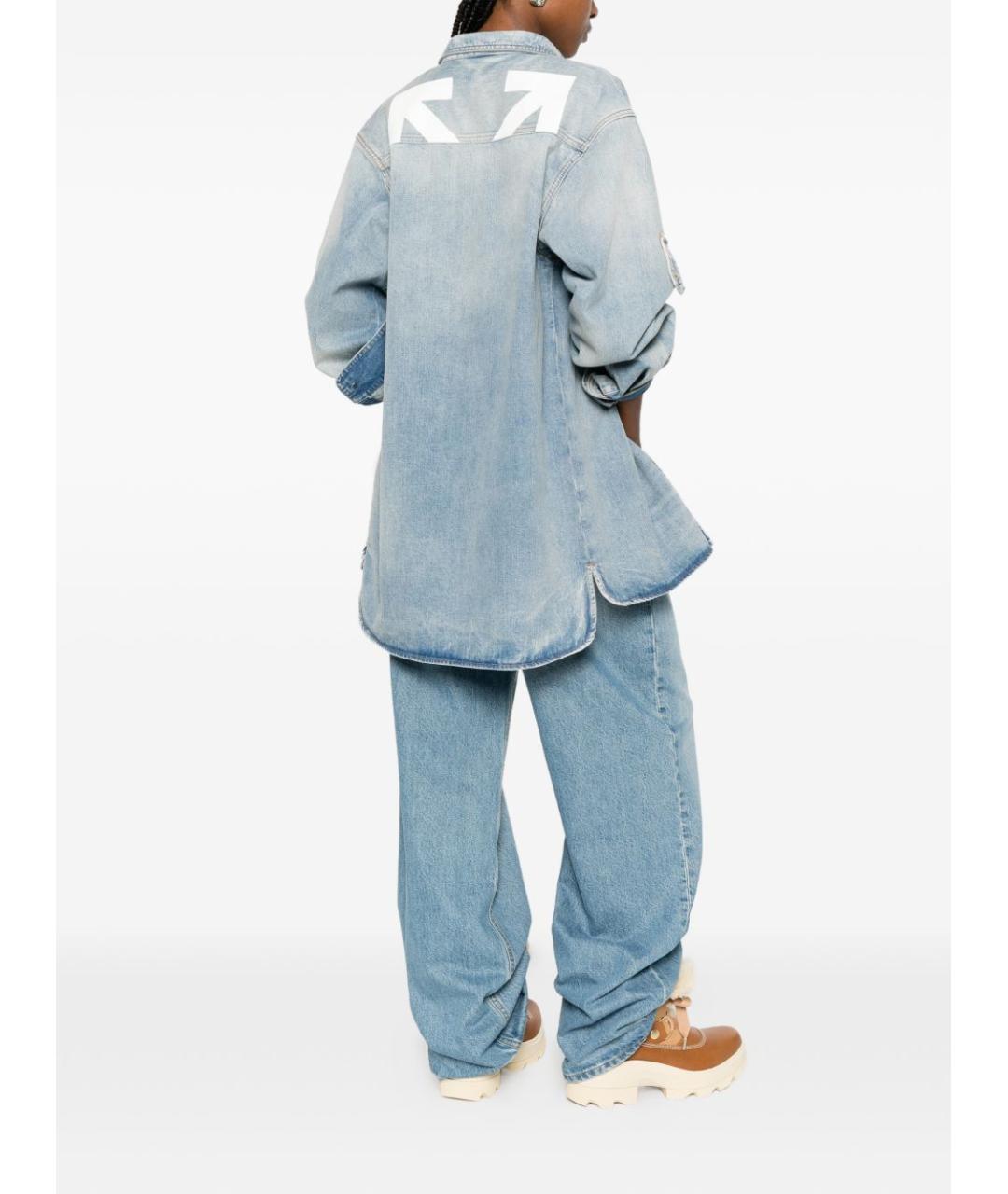 OFF-WHITE Синяя хлопковая рубашка, фото 2