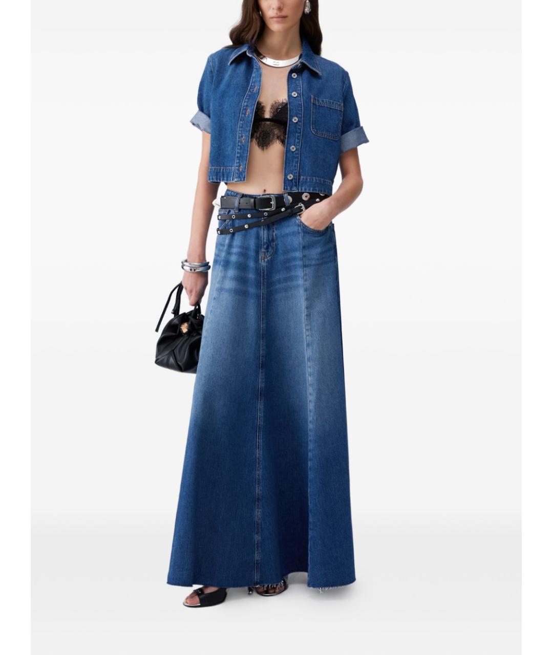 LIU JO Синяя хлопковая рубашка, фото 3