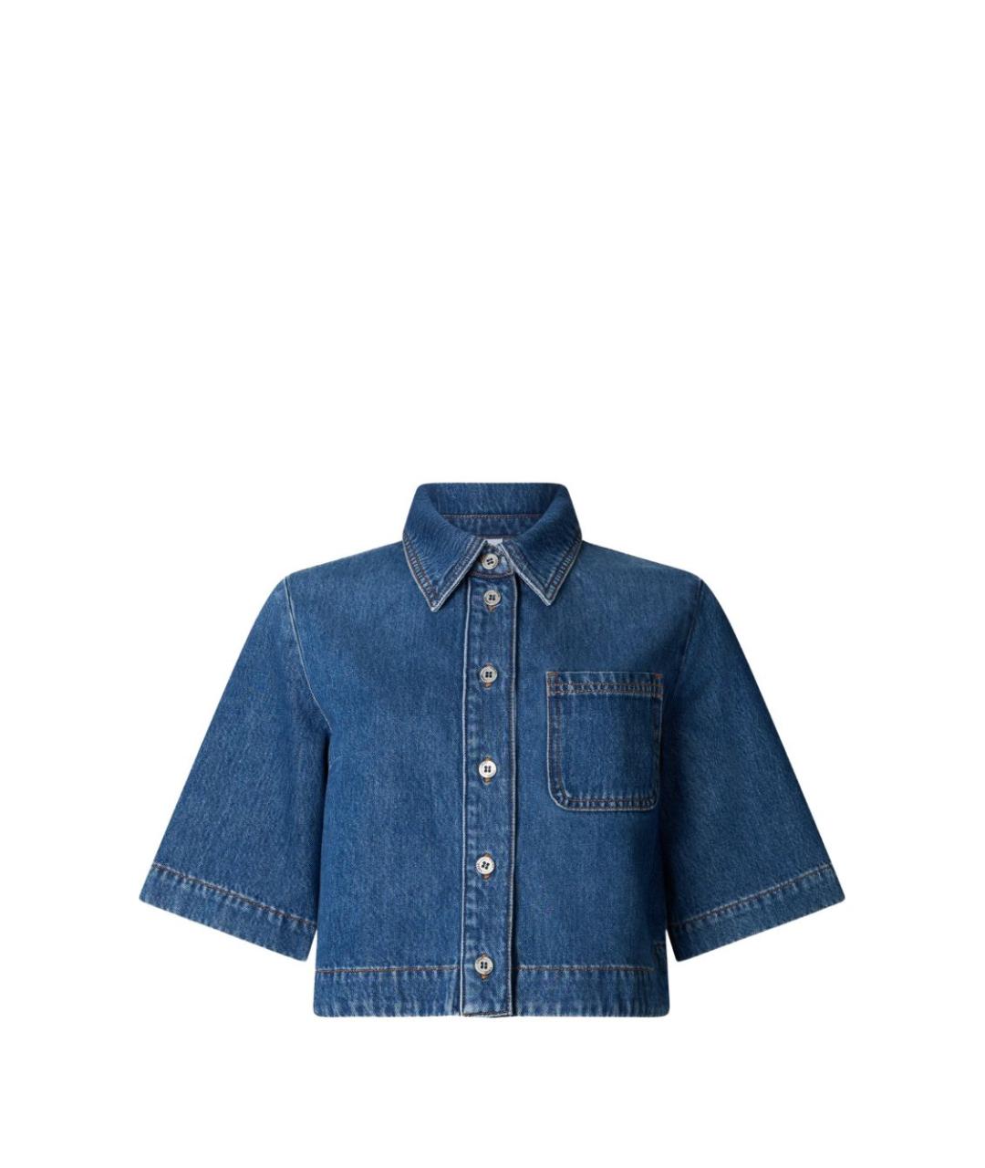 LIU JO Синяя хлопковая рубашка, фото 1