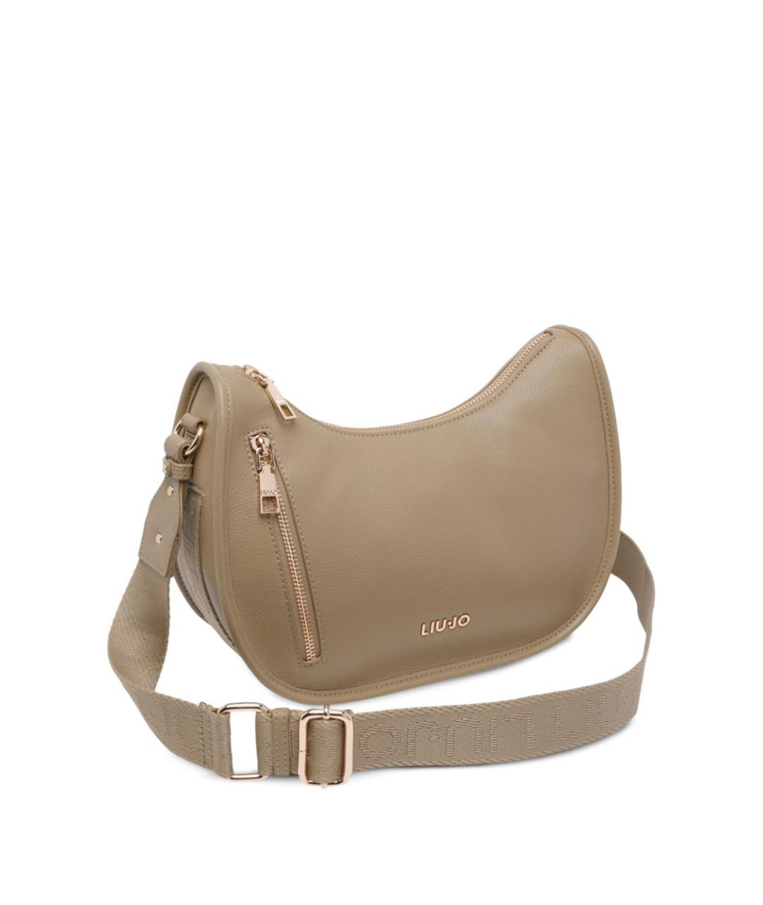 LIU JO Коричневая сумка через плечо из искусственной кожи, фото 3