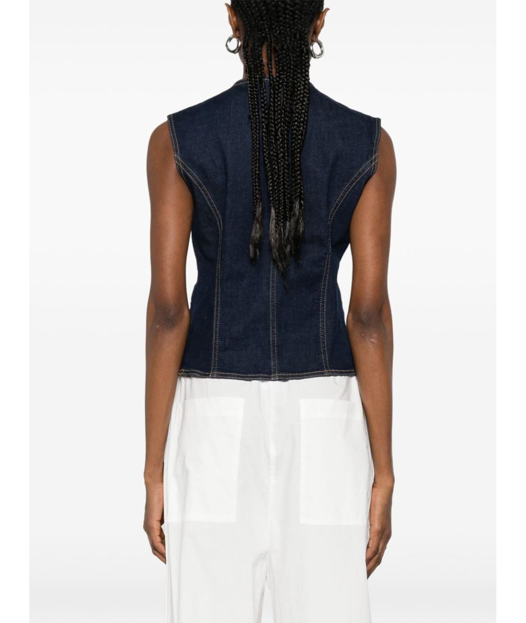 LIU JO Синяя хлопковая жилетка, фото 4