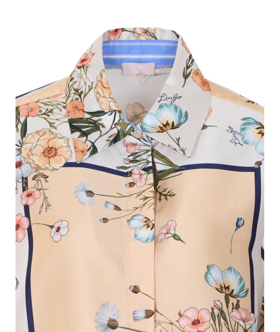 LIU JO Синяя полиэстеровая блузы, фото 4