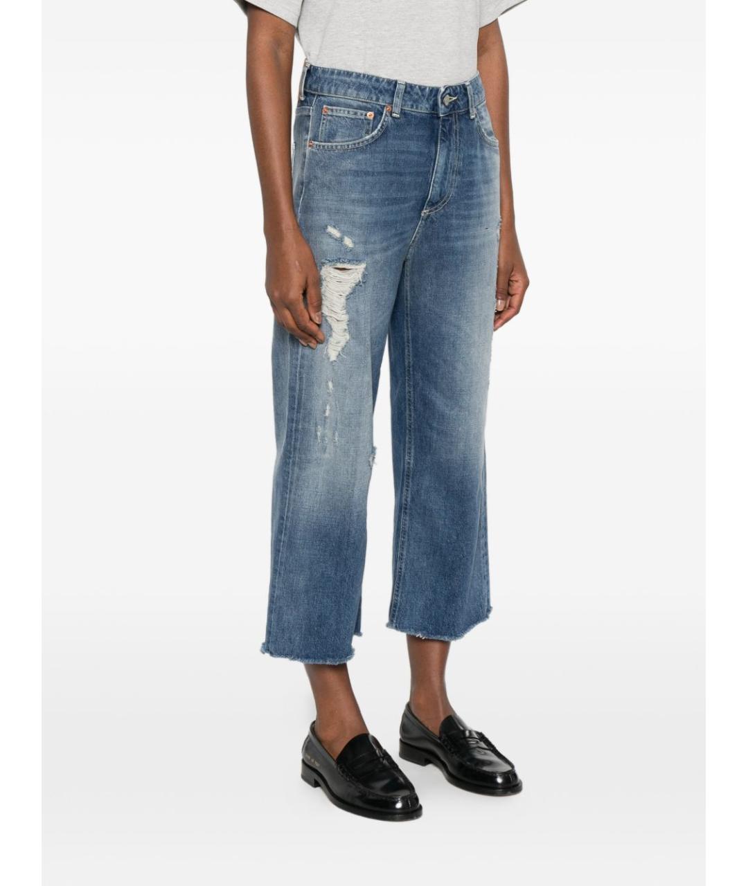 DONDUP Синие хлопковые прямые джинсы, фото 5