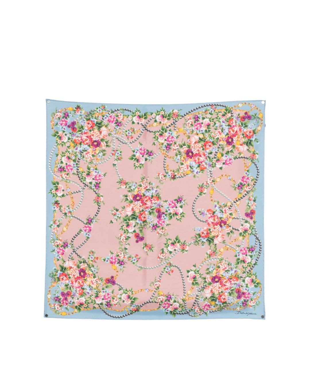 DOLCE&GABBANA Мульти шелковый шарф, фото 1