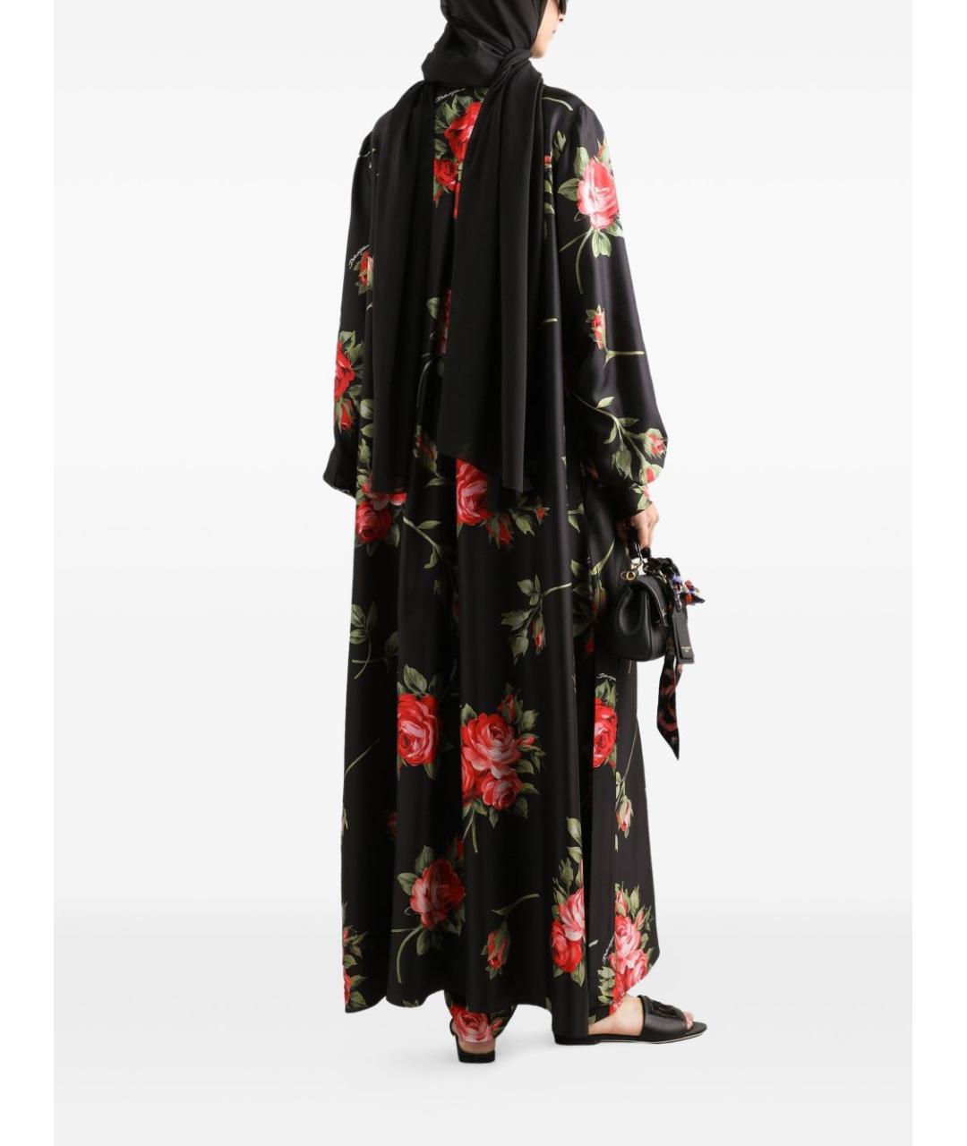 DOLCE&GABBANA Черное шелковое платье, фото 4