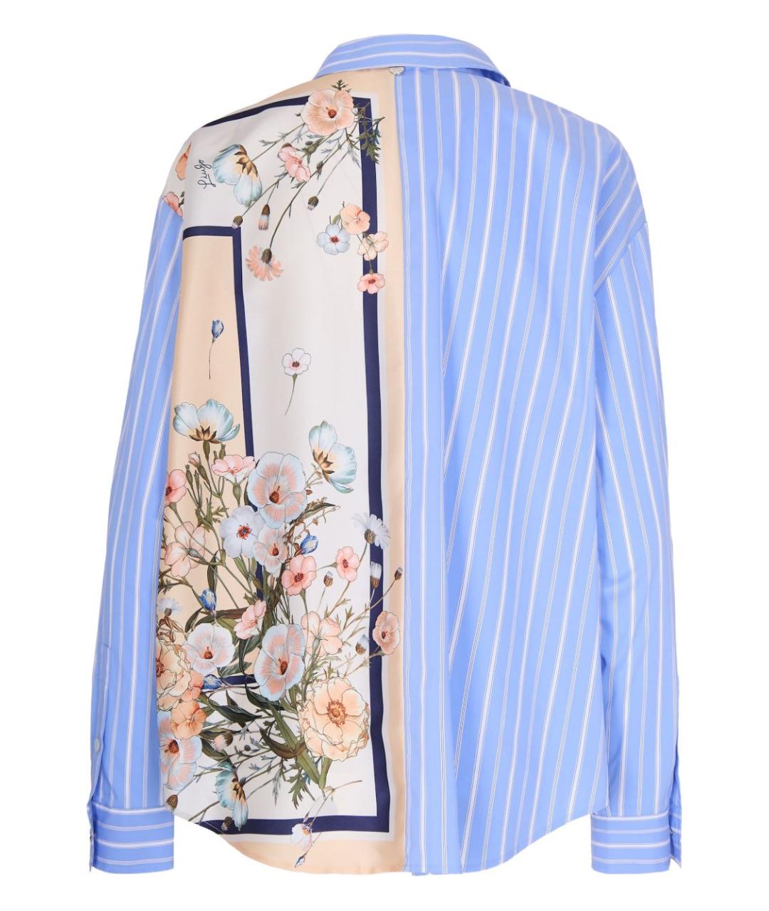 LIU JO Синяя хлопковая рубашка, фото 3