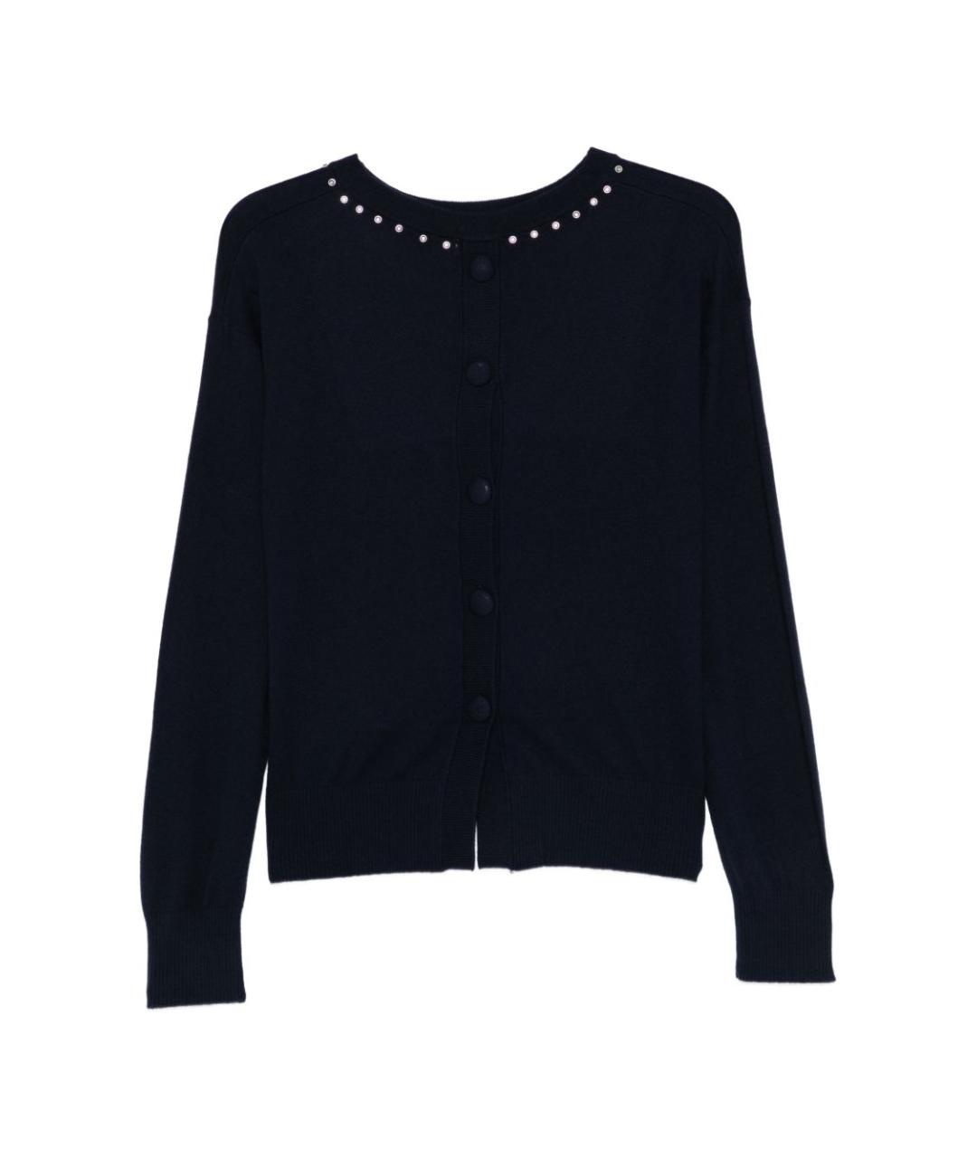 LIU JO Темно-синий шерстяной джемпер / свитер, фото 2