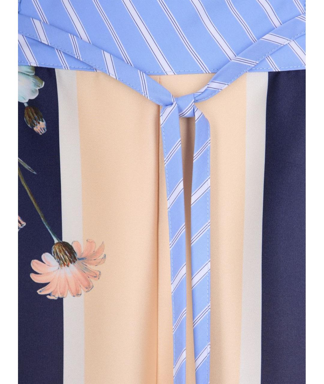 LIU JO Синие полиэстеровые прямые брюки, фото 2