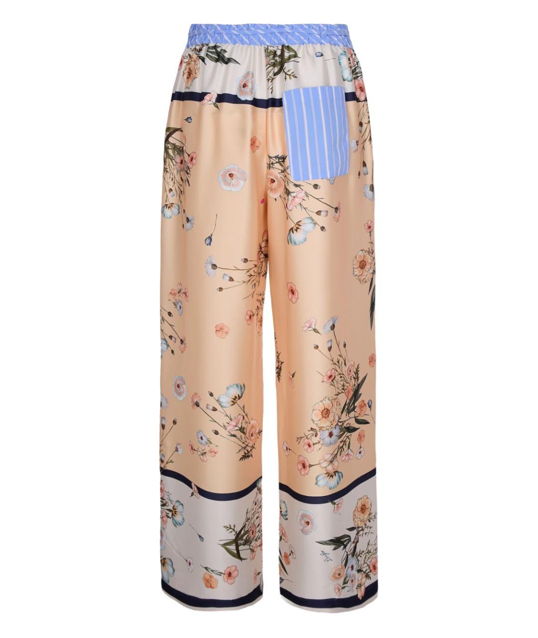 LIU JO Синие полиэстеровые прямые брюки, фото 3