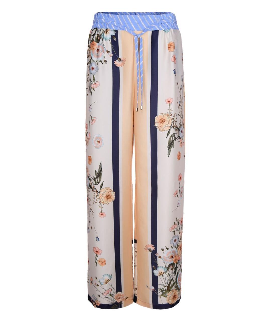 LIU JO Синие полиэстеровые прямые брюки, фото 1