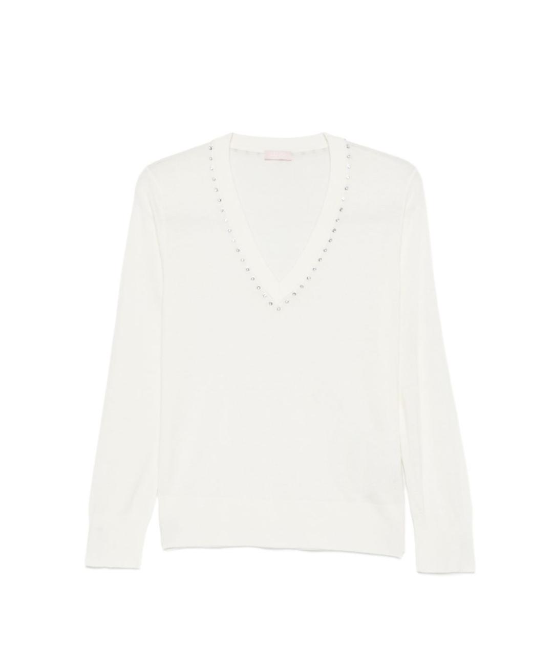 LIU JO Белый шерстяной джемпер / свитер, фото 1