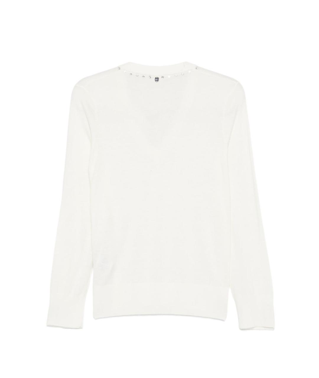 LIU JO Белый шерстяной джемпер / свитер, фото 2