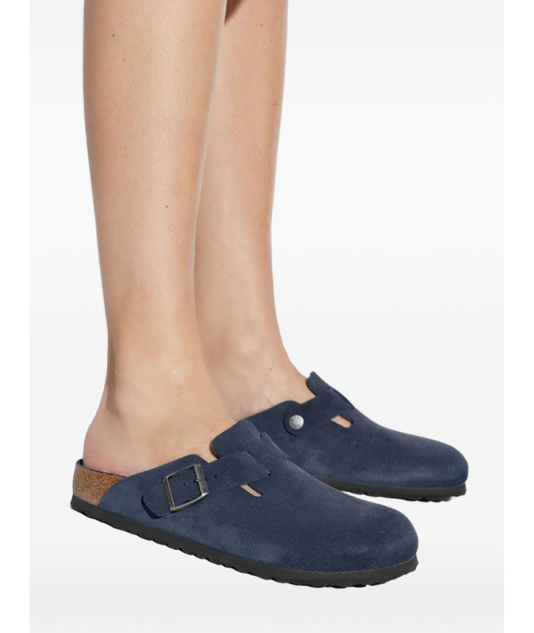 BIRKENSTOCK Синие кожаные сандалии, фото 3