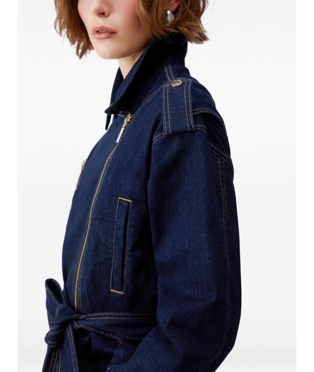 LIU JO Синяя хлопковая куртка, фото 5