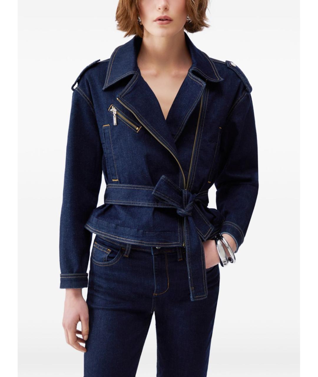 LIU JO Синяя хлопковая куртка, фото 4
