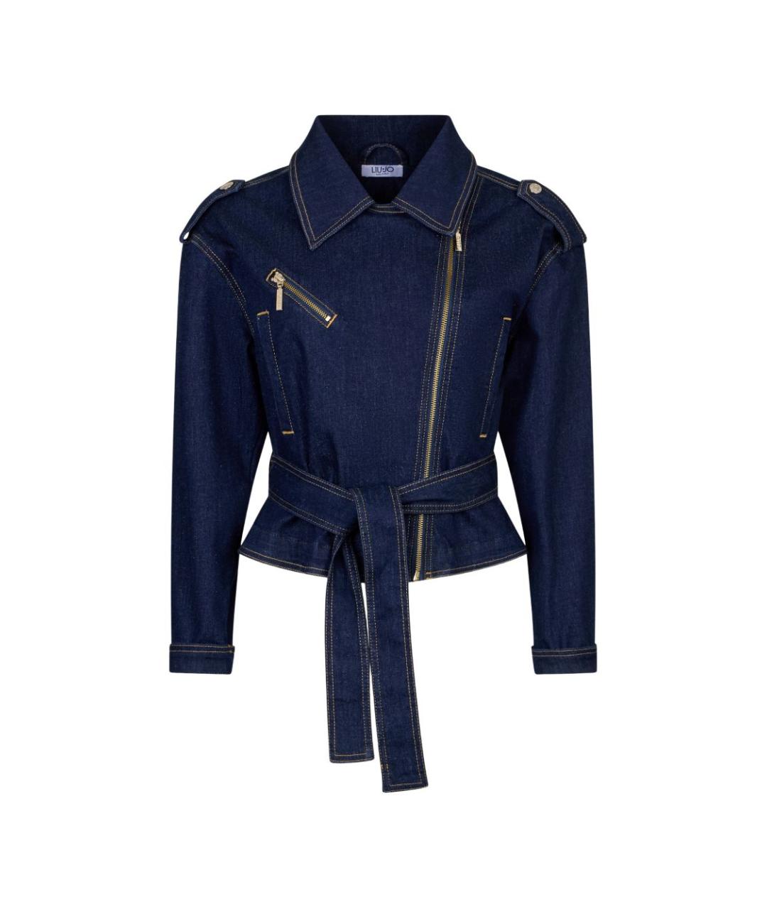 LIU JO Синяя хлопковая куртка, фото 1