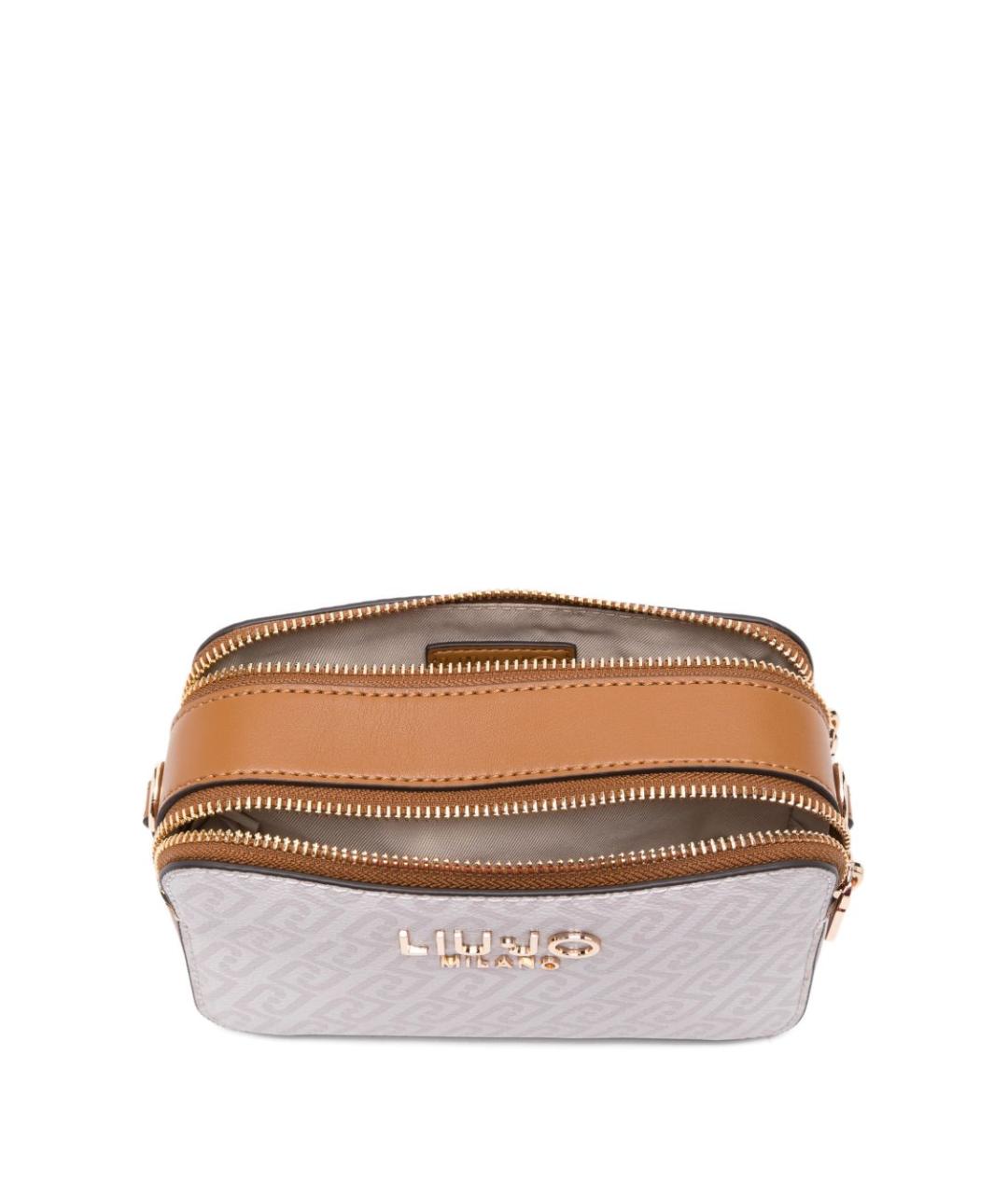 LIU JO Коричневая сумка через плечо из искусственной кожи, фото 4