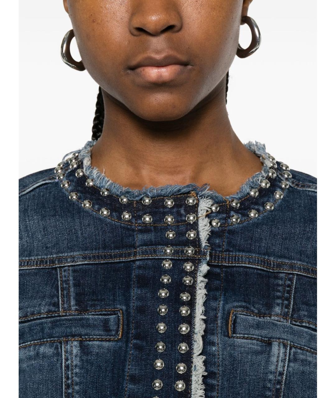 LIU JO Синяя хлопковая куртка, фото 4