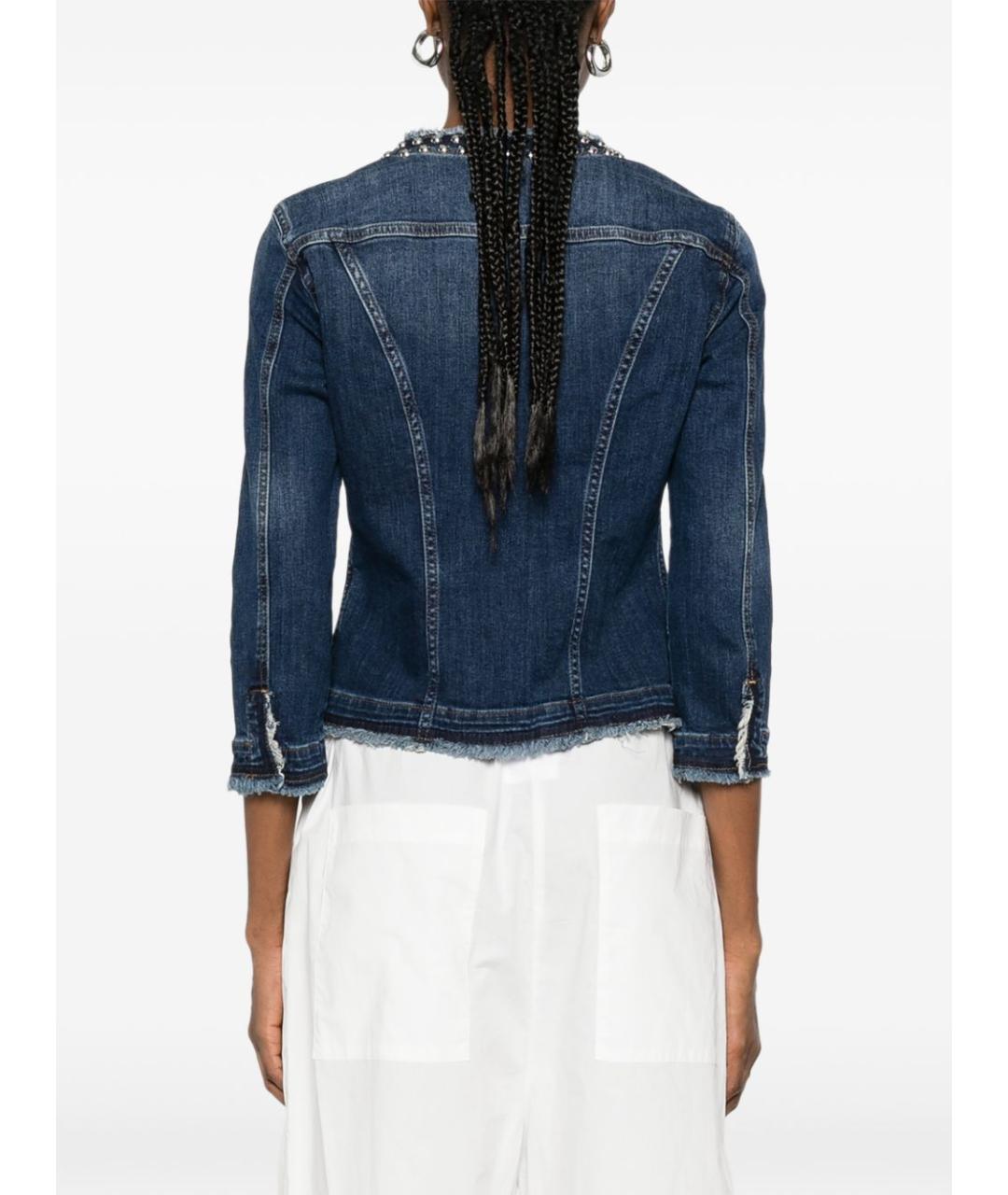 LIU JO Синяя хлопковая куртка, фото 5