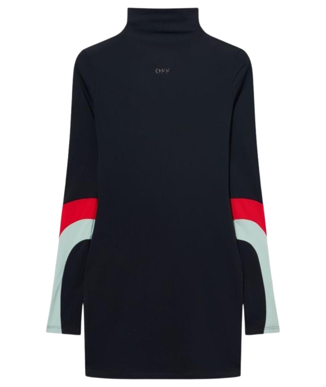 OFF-WHITE Черное полиамидовое повседневное платье, фото 1