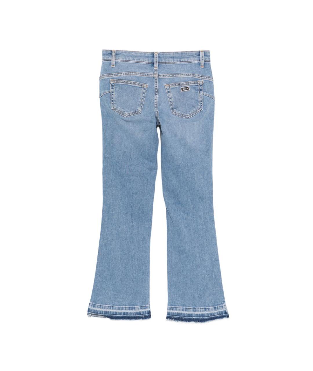 LIU JO Синие хлопковые прямые джинсы, фото 2