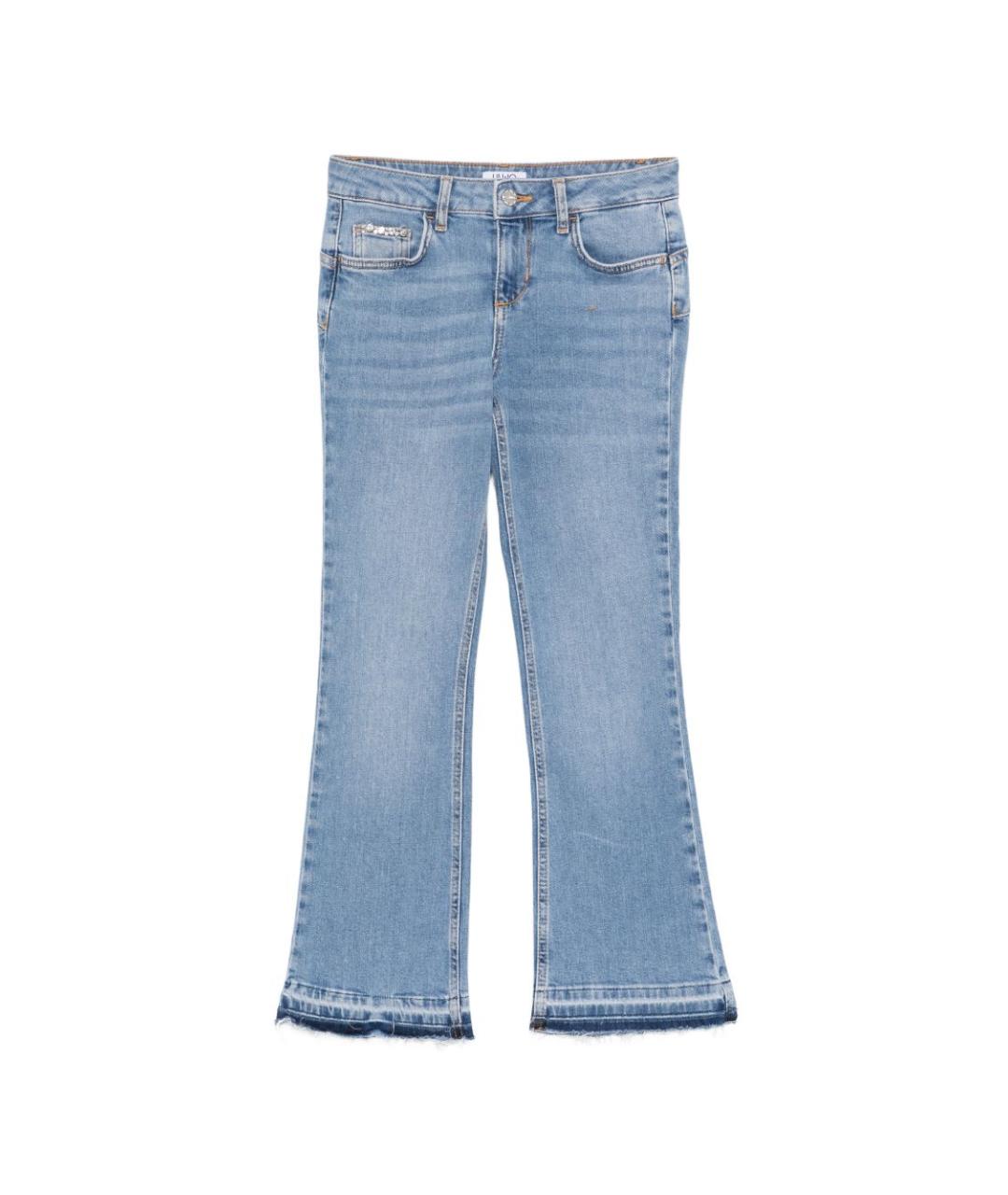 LIU JO Синие хлопковые прямые джинсы, фото 1