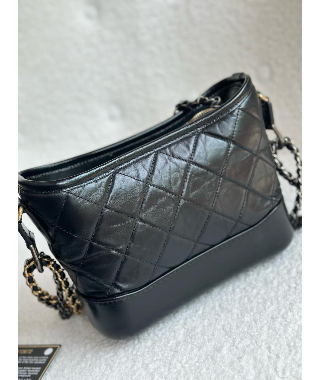 CHANEL Черная кожаная сумка через плечо, фото 6