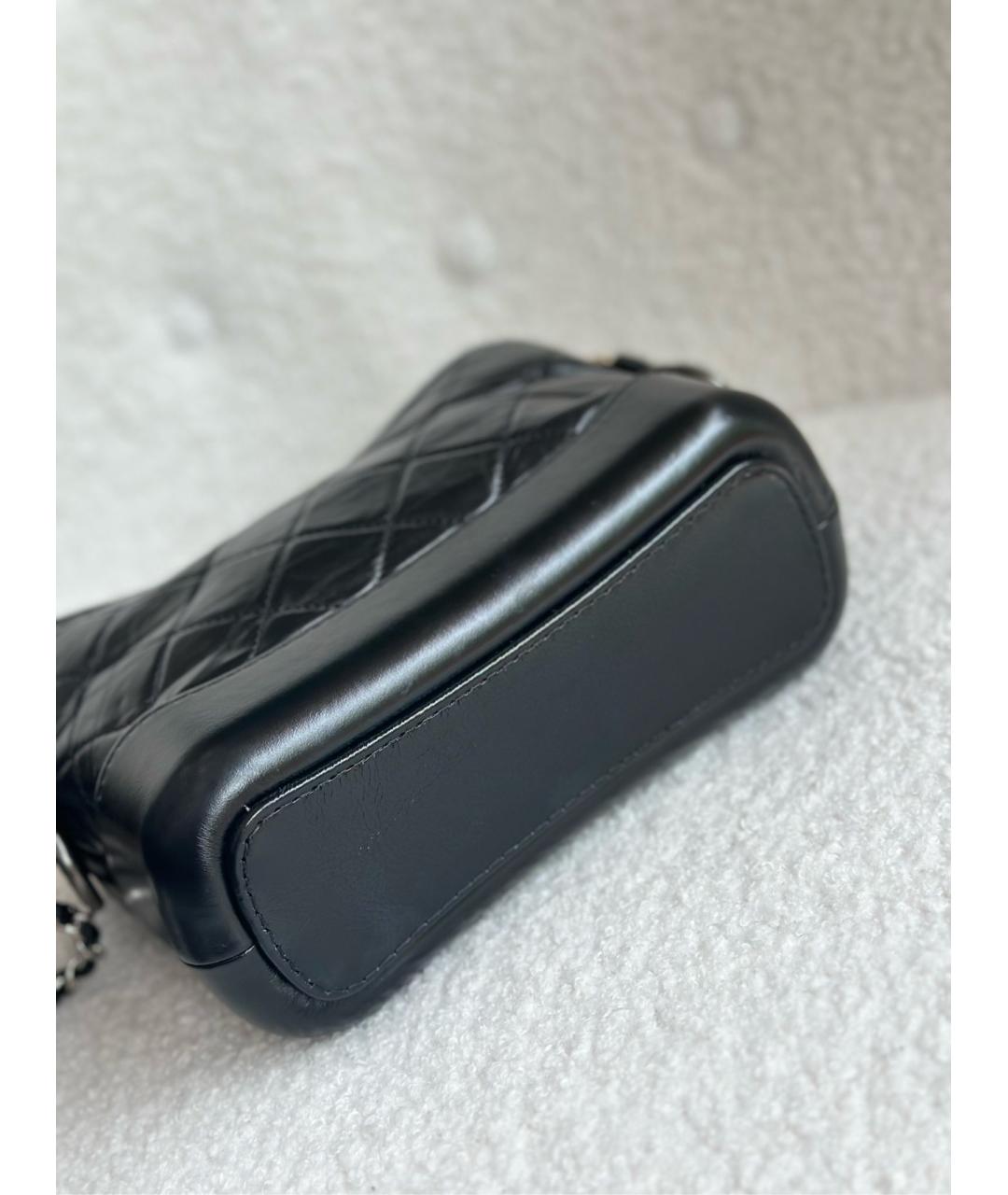 CHANEL Черная кожаная сумка через плечо, фото 7