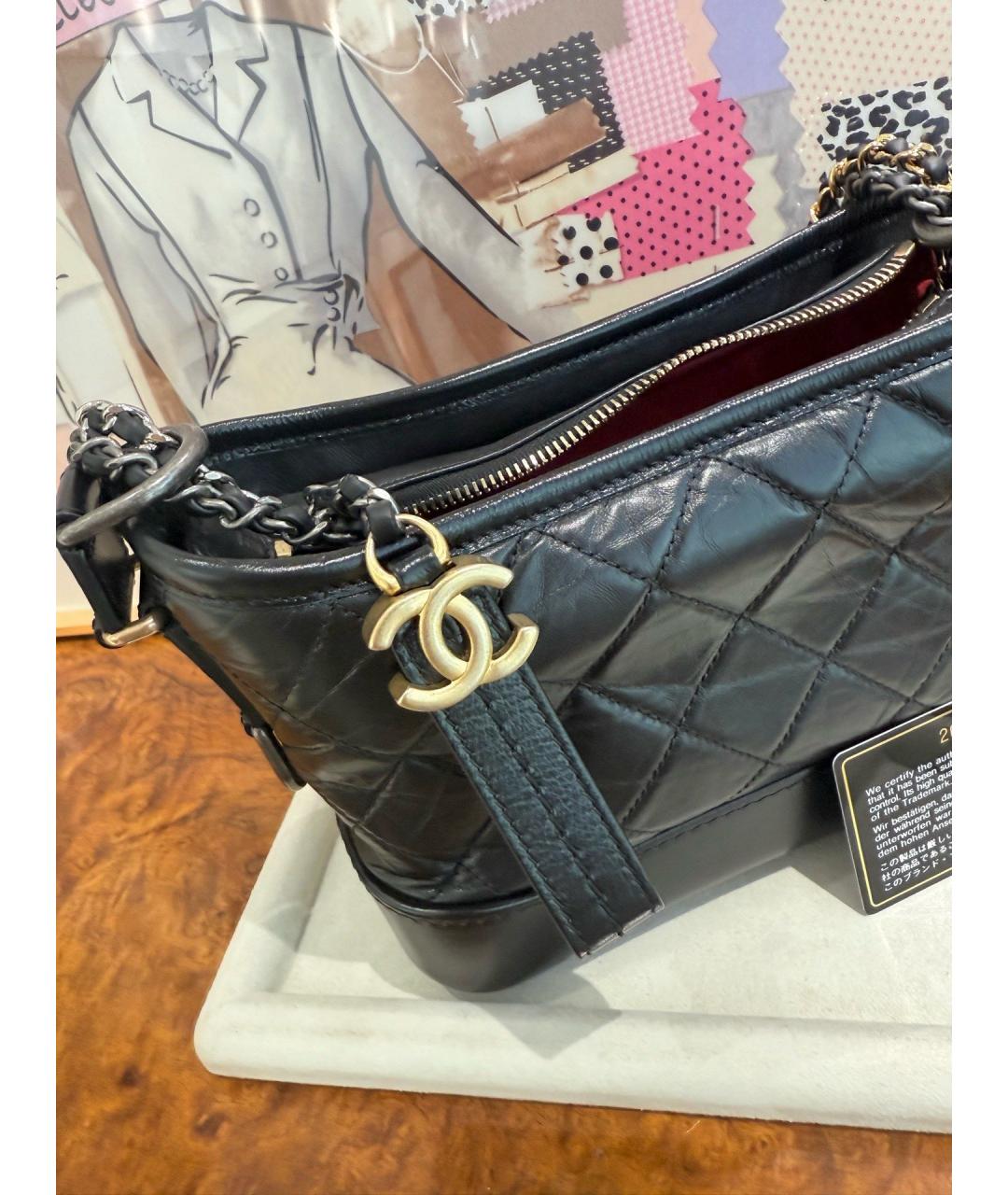 CHANEL Черная кожаная сумка через плечо, фото 9