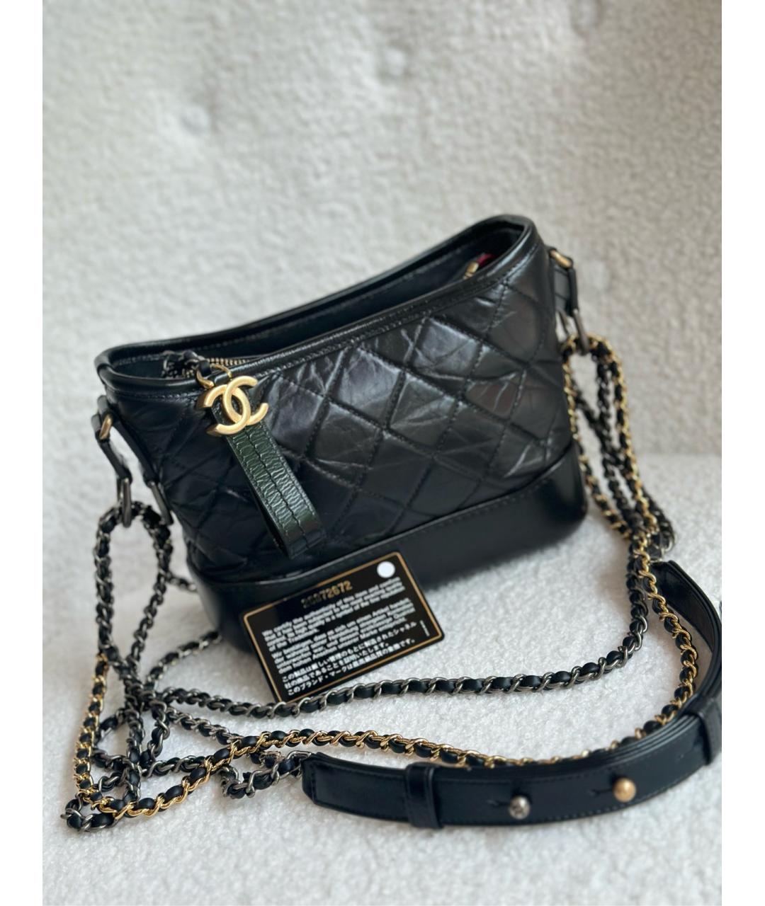 CHANEL Черная кожаная сумка через плечо, фото 4
