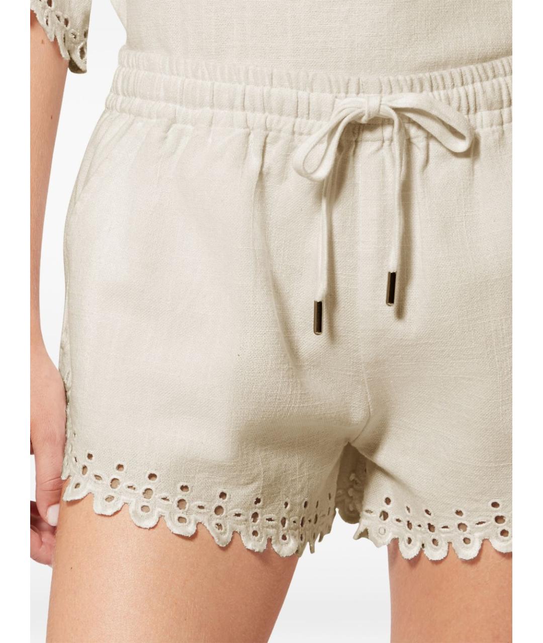 ISABEL MARANT Бежевые хлопковые шорты, фото 5