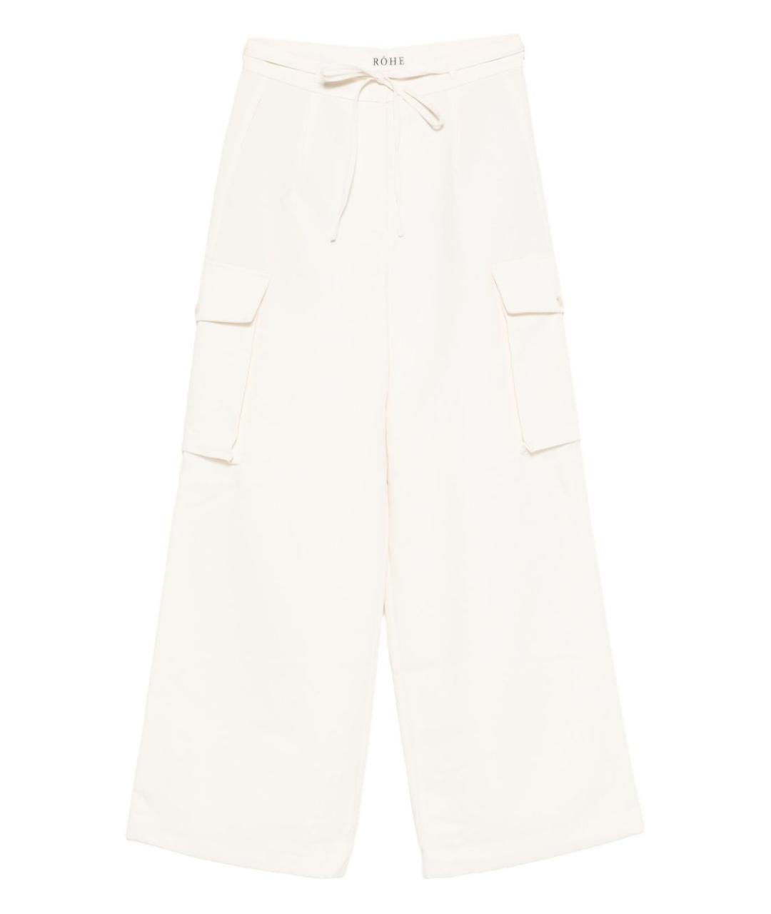 ROHE Белые брюки широкие, фото 1