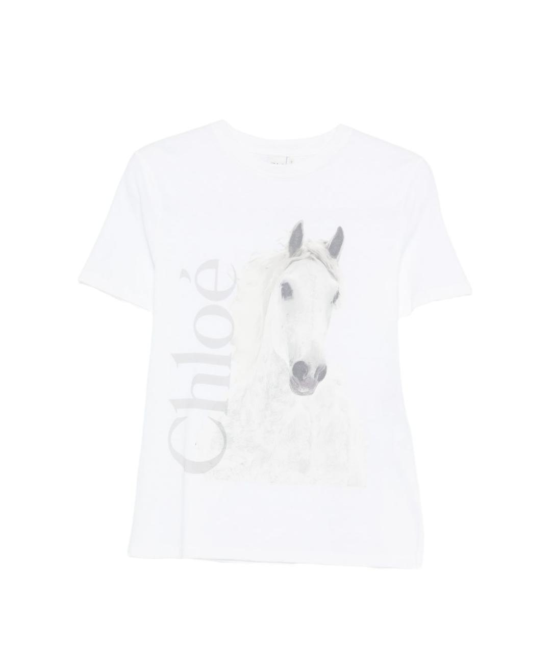 CHLOE Белая хлопковая футболка, фото 1