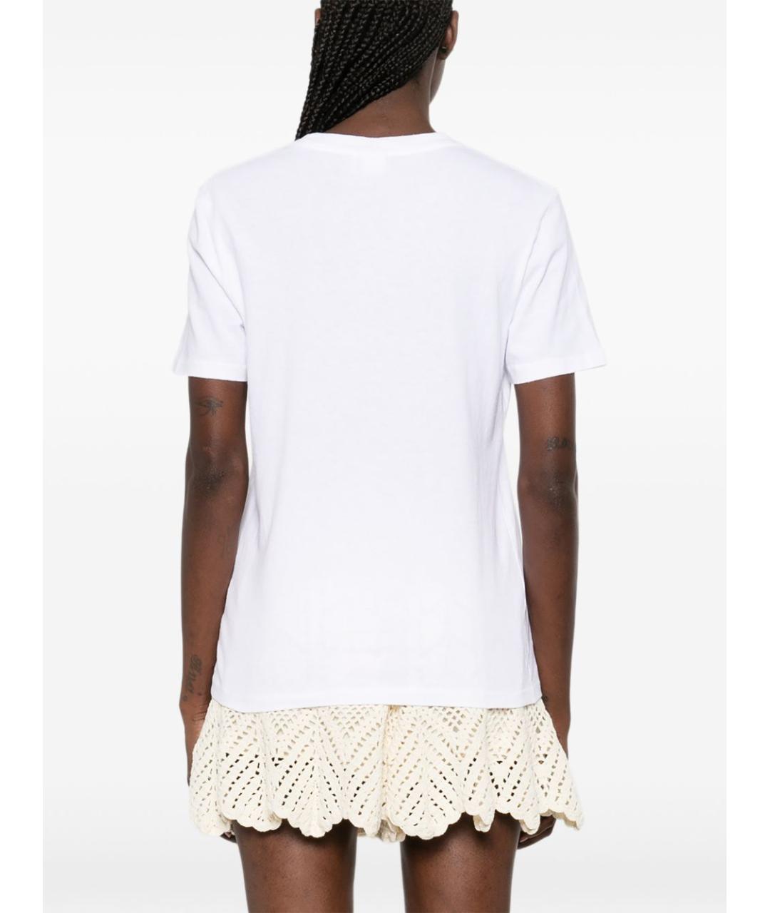CHLOE Белая хлопковая футболка, фото 5
