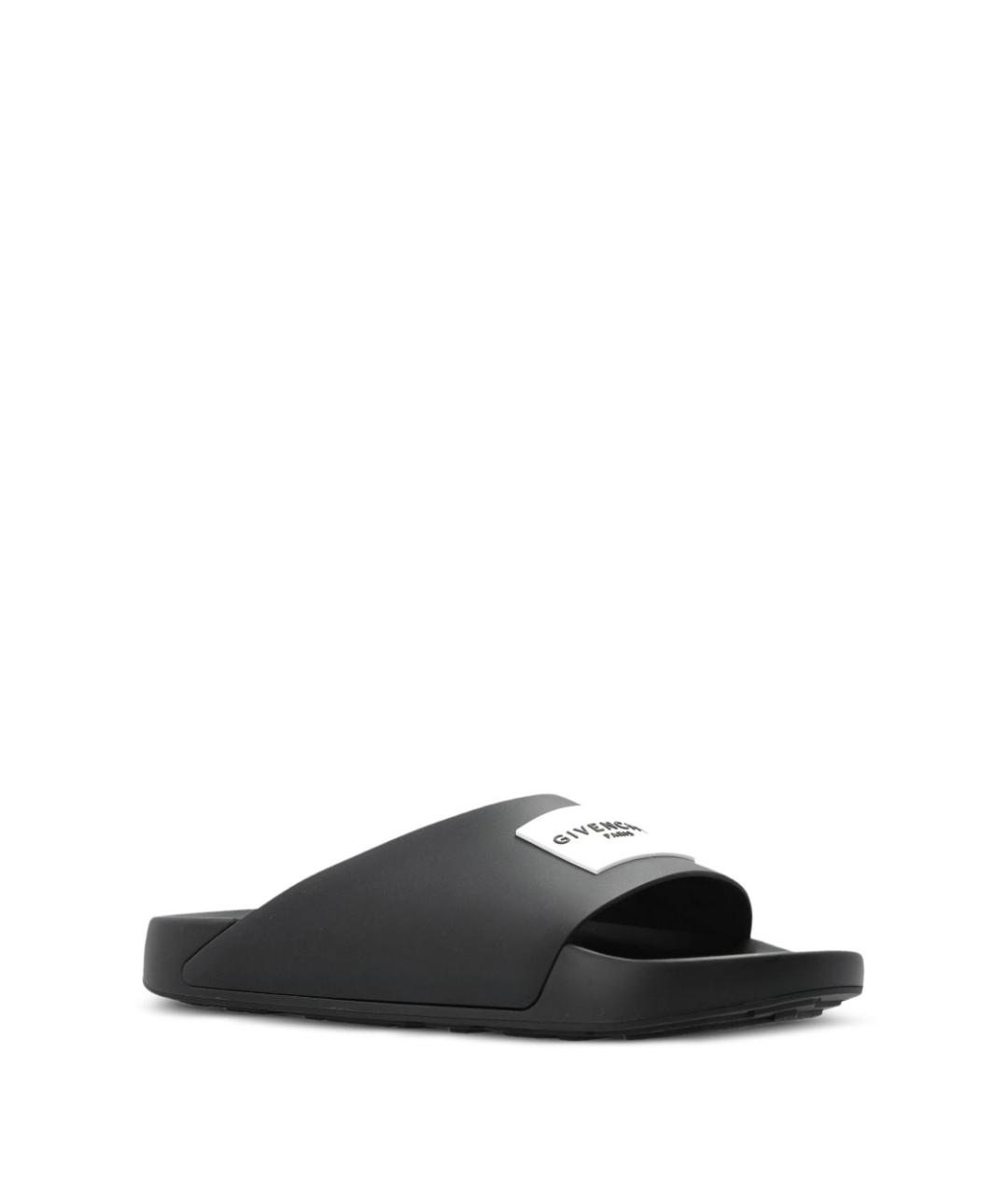 GIVENCHY Черные резиновые шлепанцы, фото 3