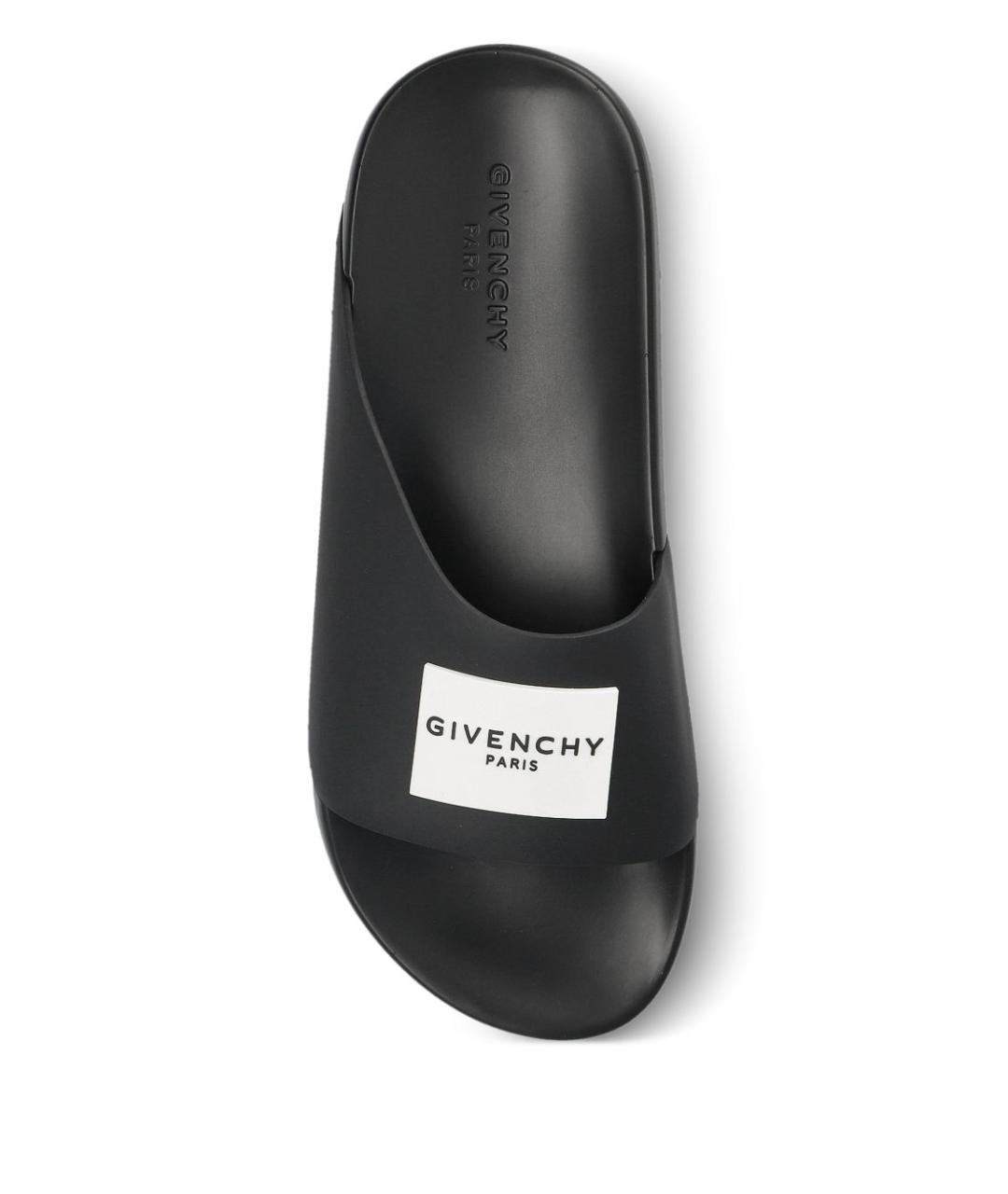 GIVENCHY Черные резиновые шлепанцы, фото 5