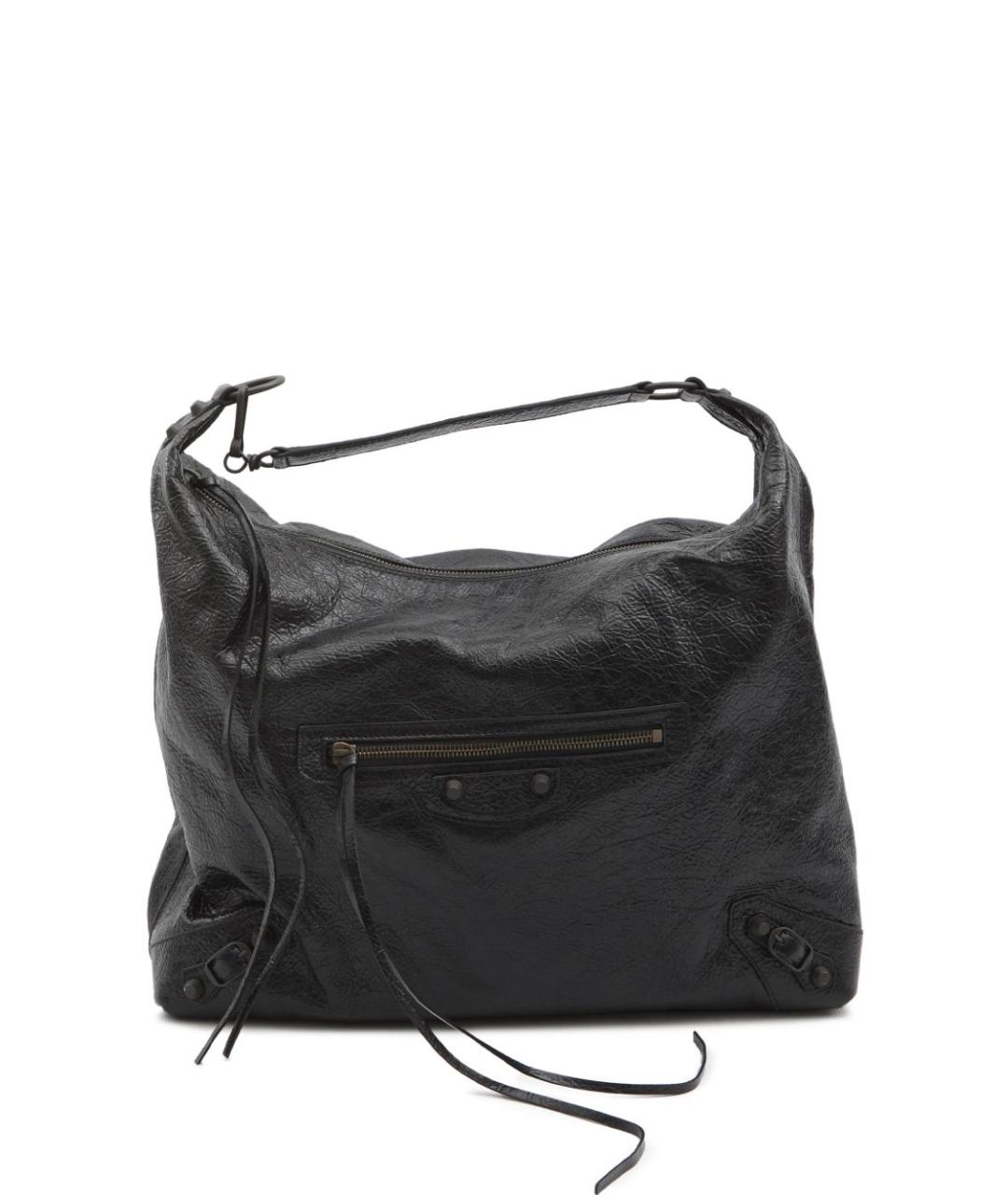 BALENCIAGA Черная кожаная сумка тоут, фото 1