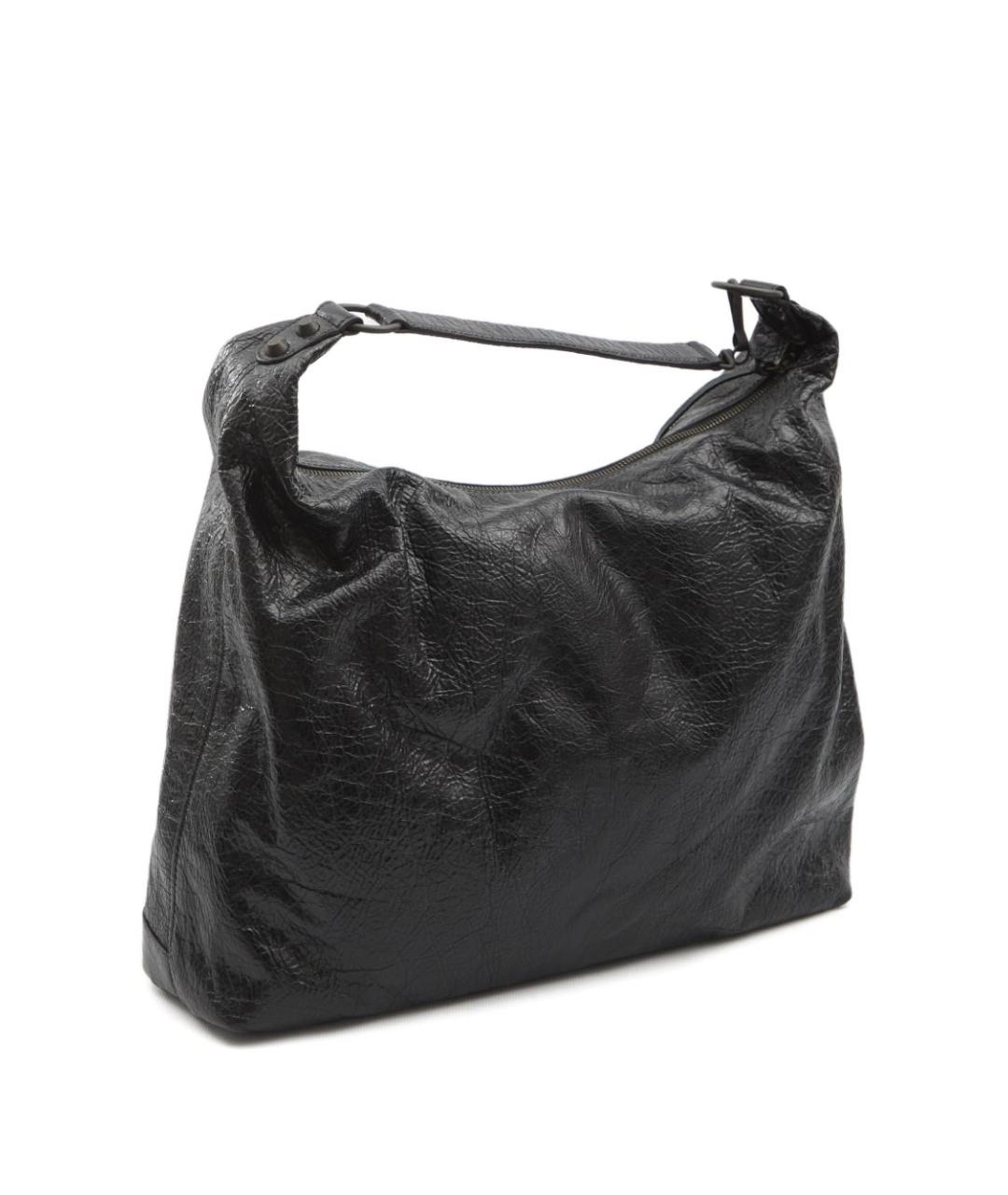 BALENCIAGA Черная кожаная сумка тоут, фото 2