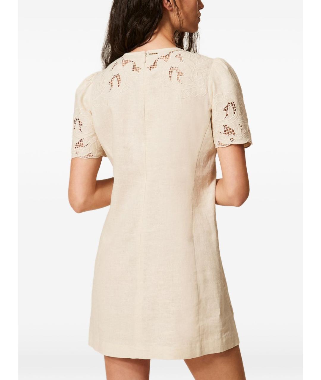 TWIN-SET Льняное повседневное платье, фото 3