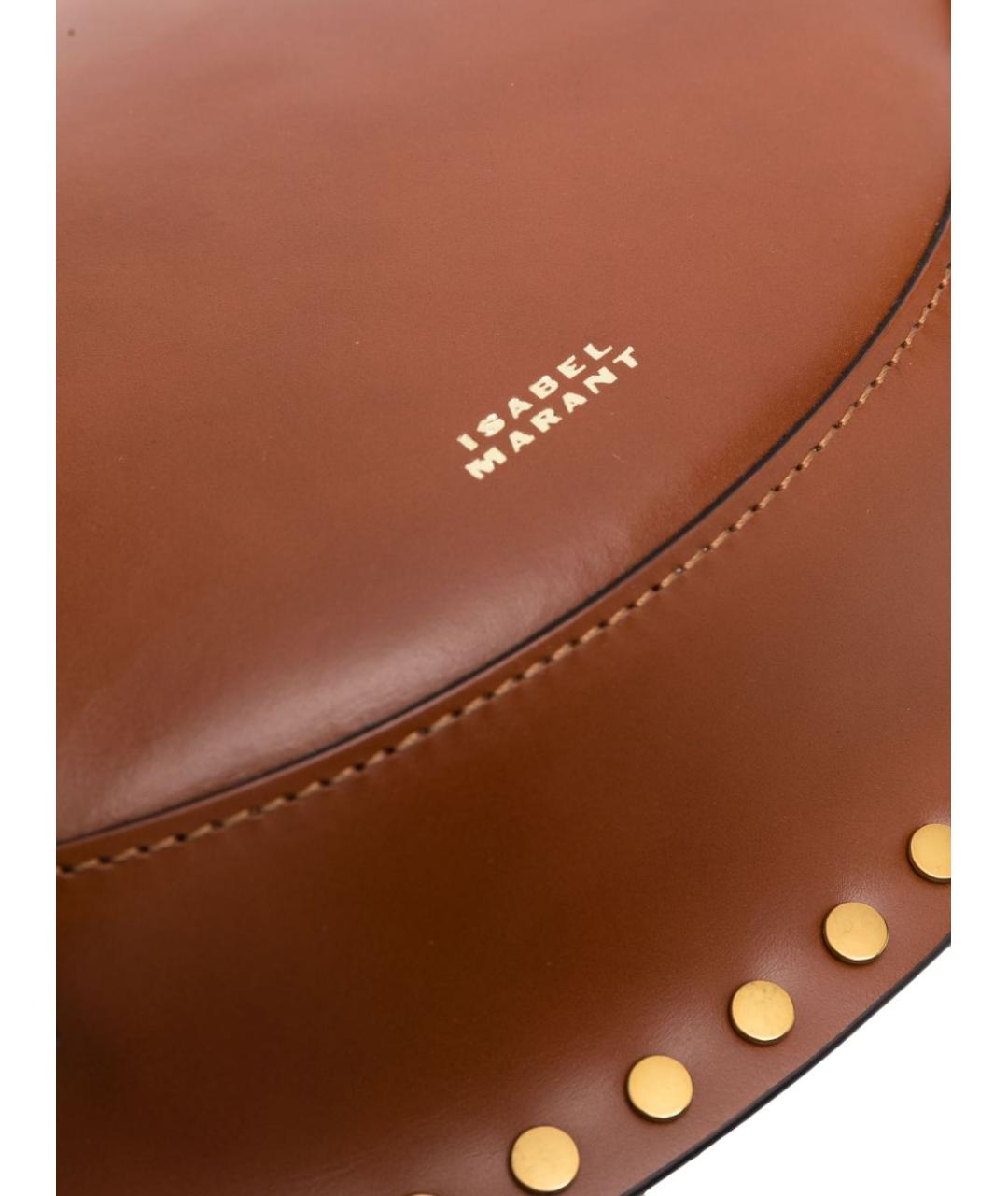 ISABEL MARANT Коричневая кожаная сумка через плечо, фото 4