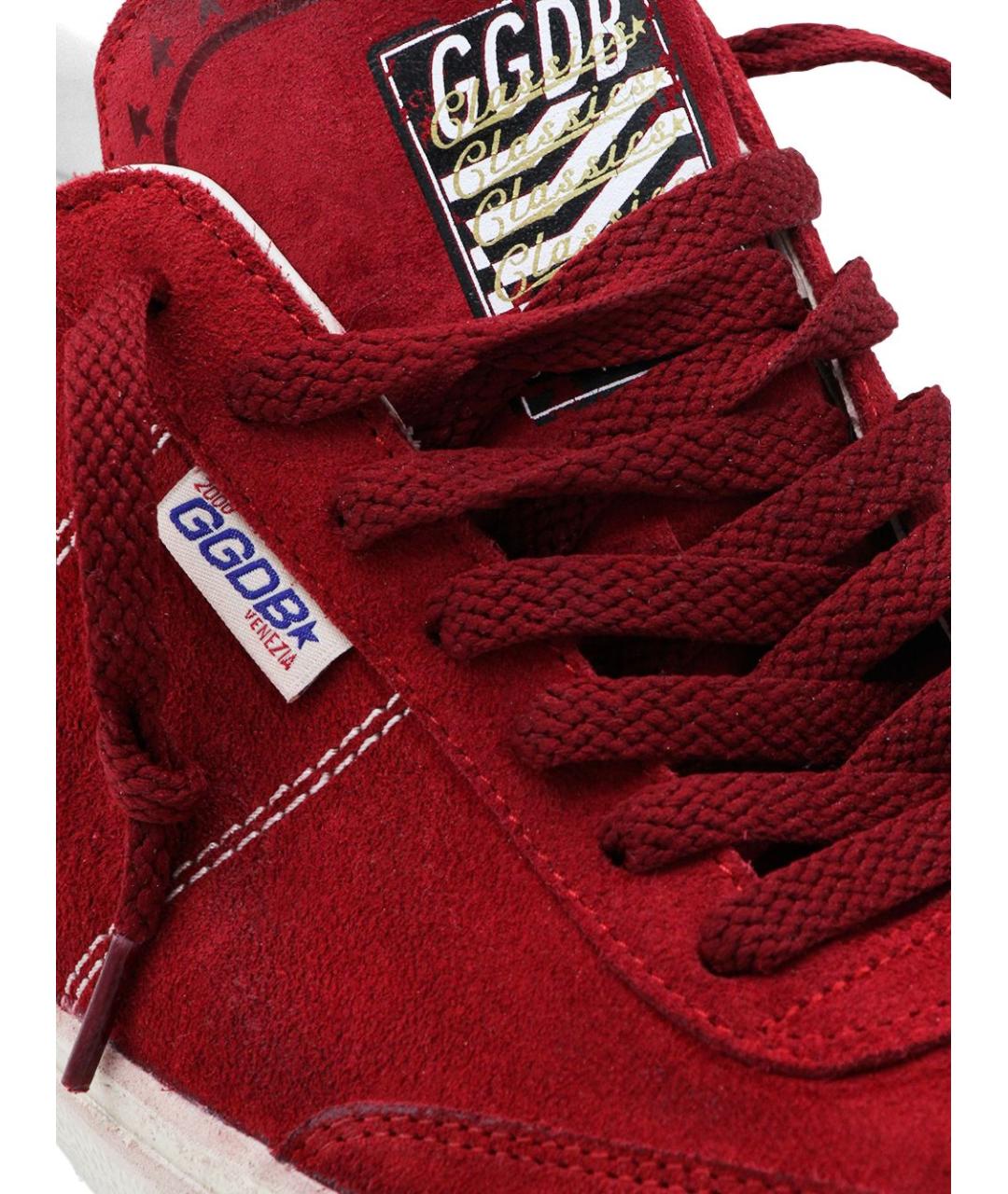 GOLDEN GOOSE DELUXE BRAND Красные кожаные низкие кроссовки / кеды, фото 2