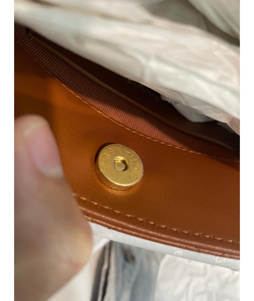 CHANEL Коричневая кожаная сумка через плечо, фото 3