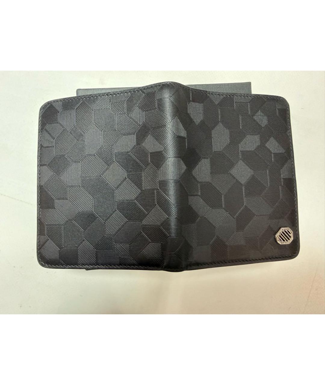 STEFANO RICCI Черный кожаный кошелек, фото 3