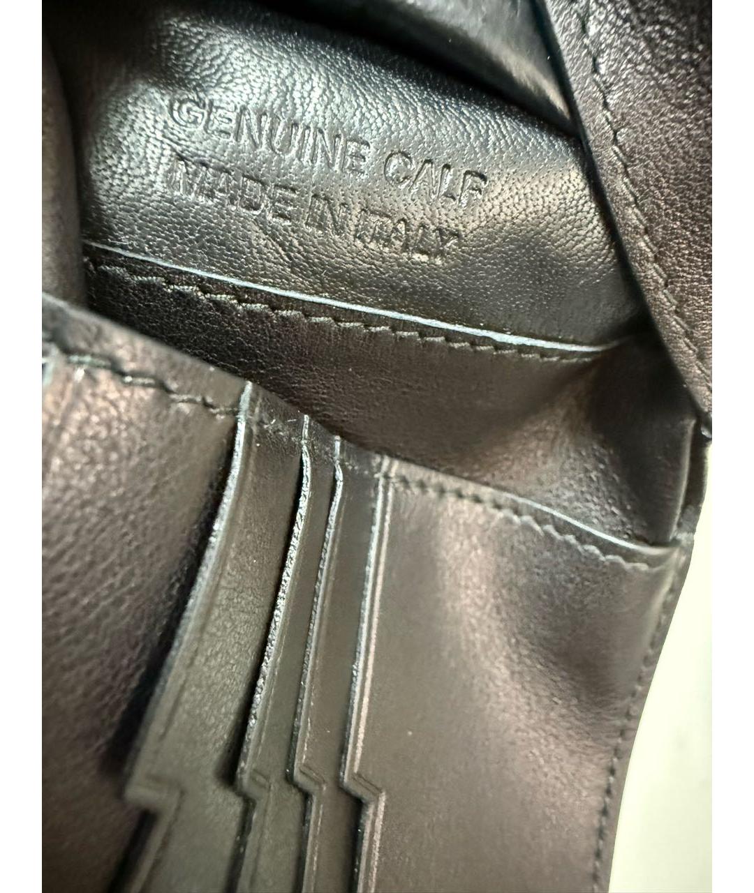 STEFANO RICCI Черный кожаный кошелек, фото 6