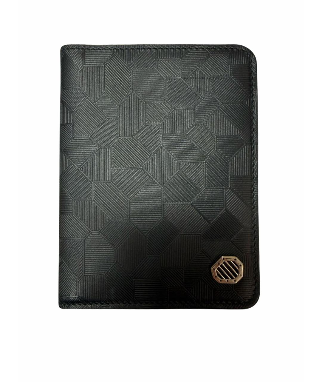 STEFANO RICCI Черный кожаный кошелек, фото 1