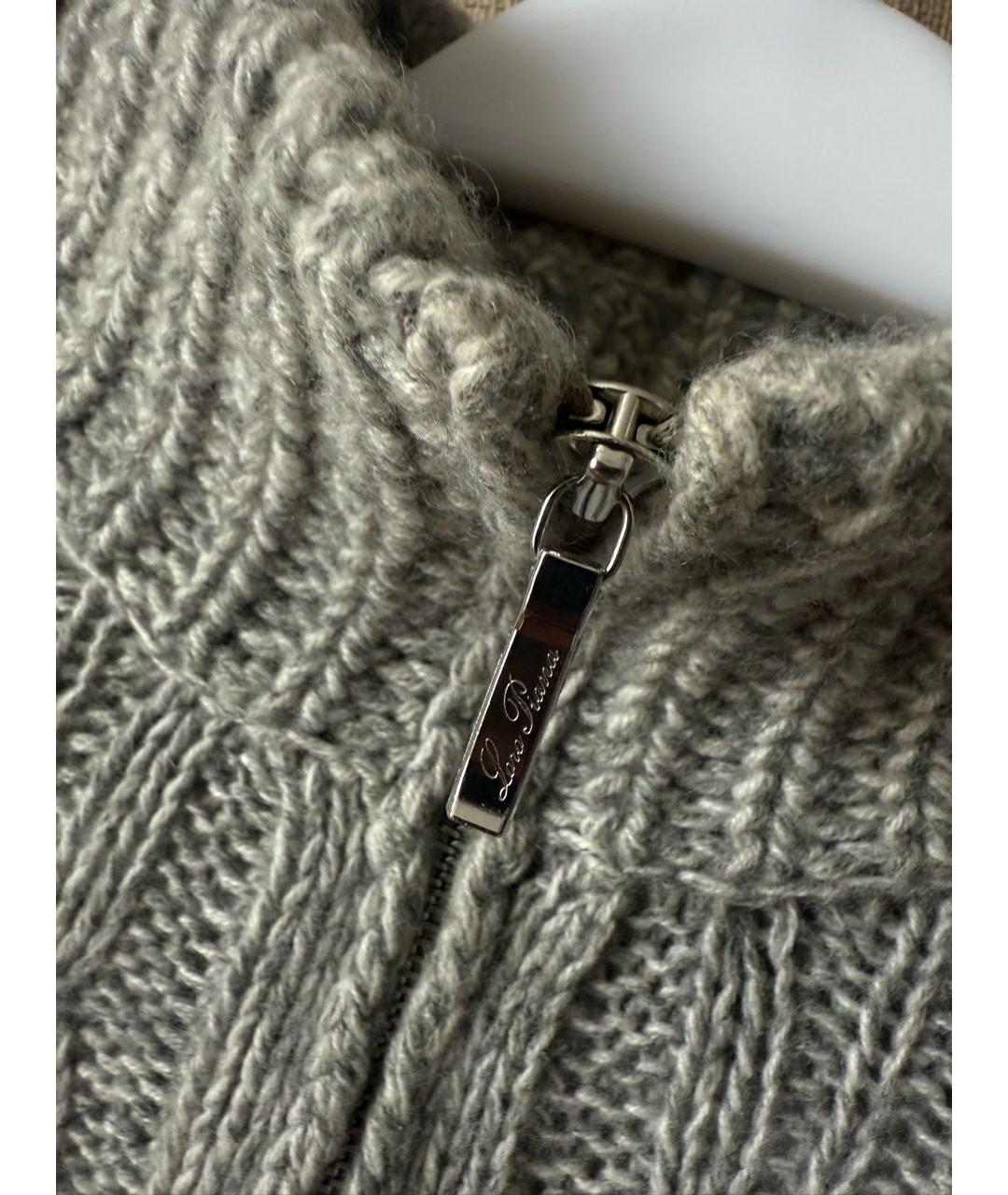 LORO PIANA Серый кашемировый джемпер / свитер, фото 5