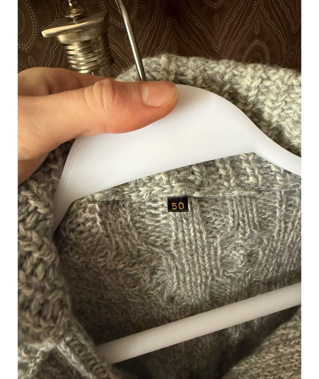 LORO PIANA Серый кашемировый джемпер / свитер, фото 3