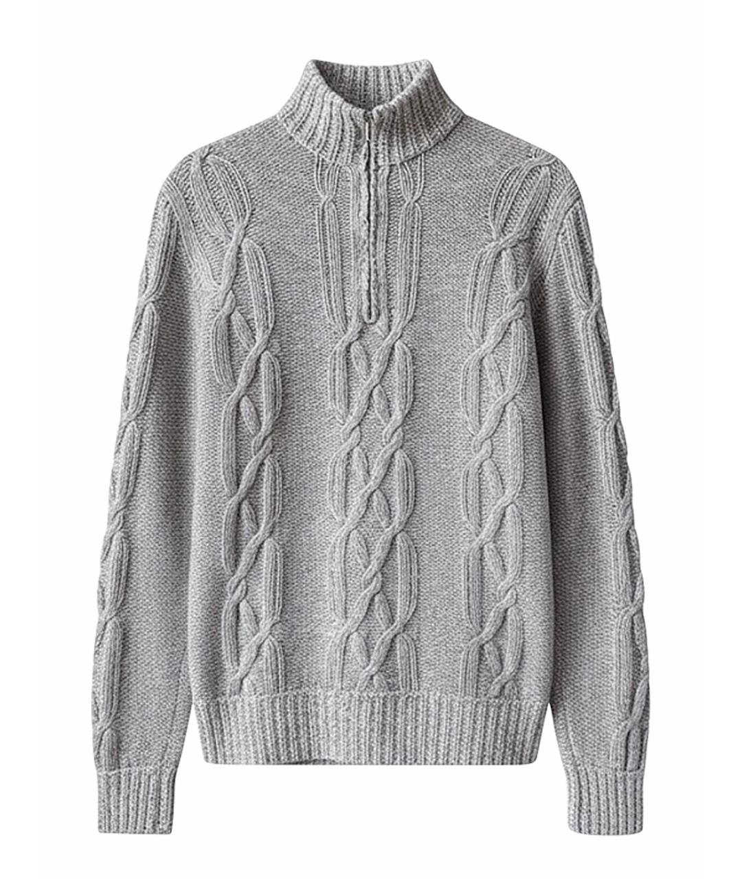 LORO PIANA Серый кашемировый джемпер / свитер, фото 1